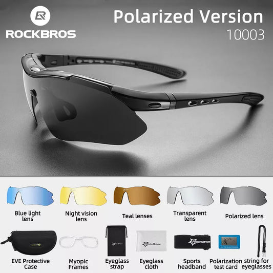 Polarized Photochromic Outdoor Sports Sunglasses